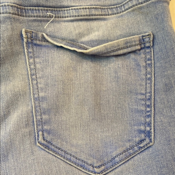 Rockstar Super Skinny Jeans Old Navy Silver Rivets & Button Lt Blue 2% Spandex - Picture 12 of 16